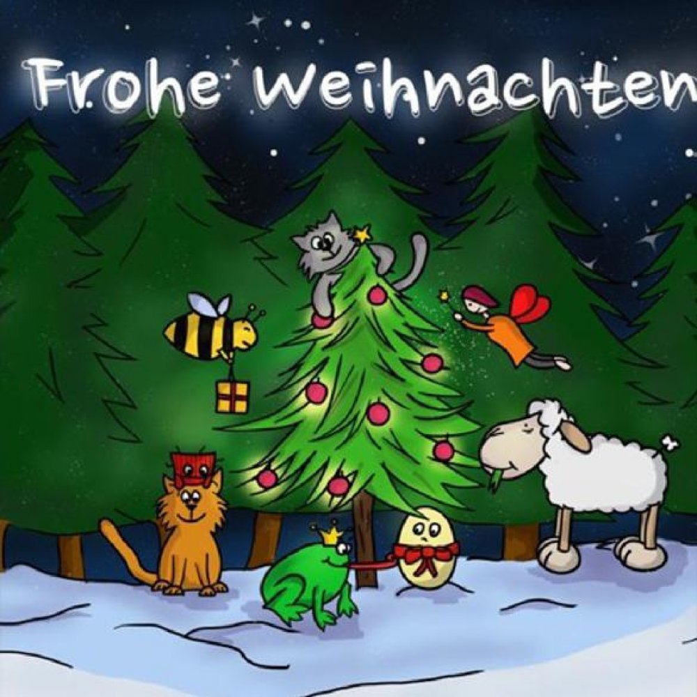 Картинка с католическим Рождеством на немецком языке