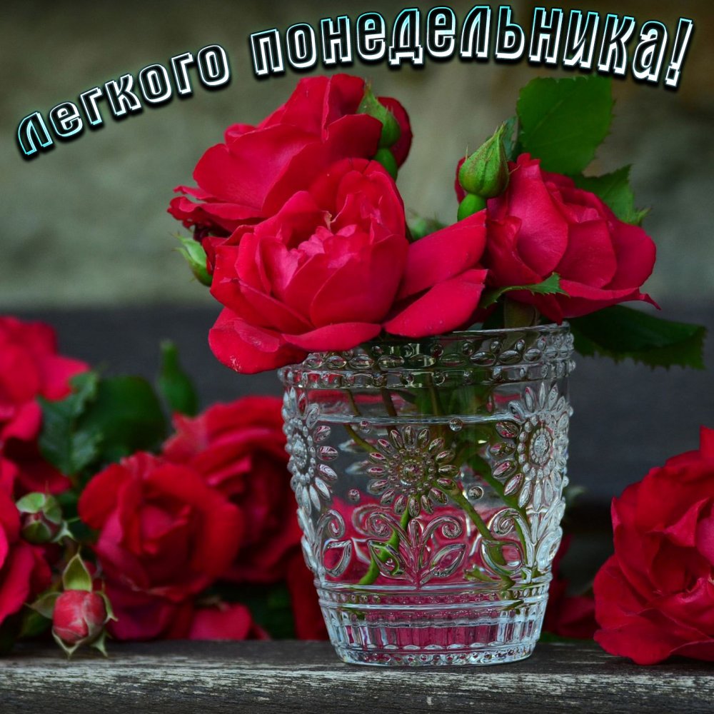 Картинка с красивыми розами в вазе