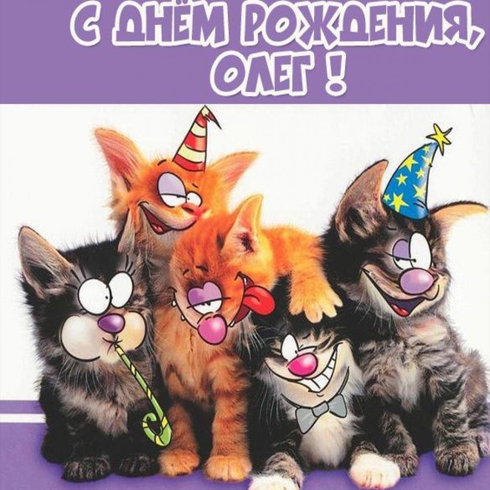 Прикольная картинка с днем рождения Олег мужчине