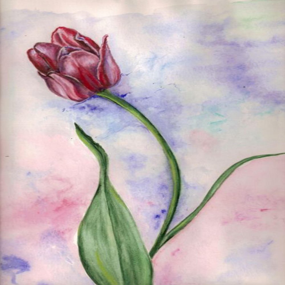 Рисунок маме на 8 марта цветок