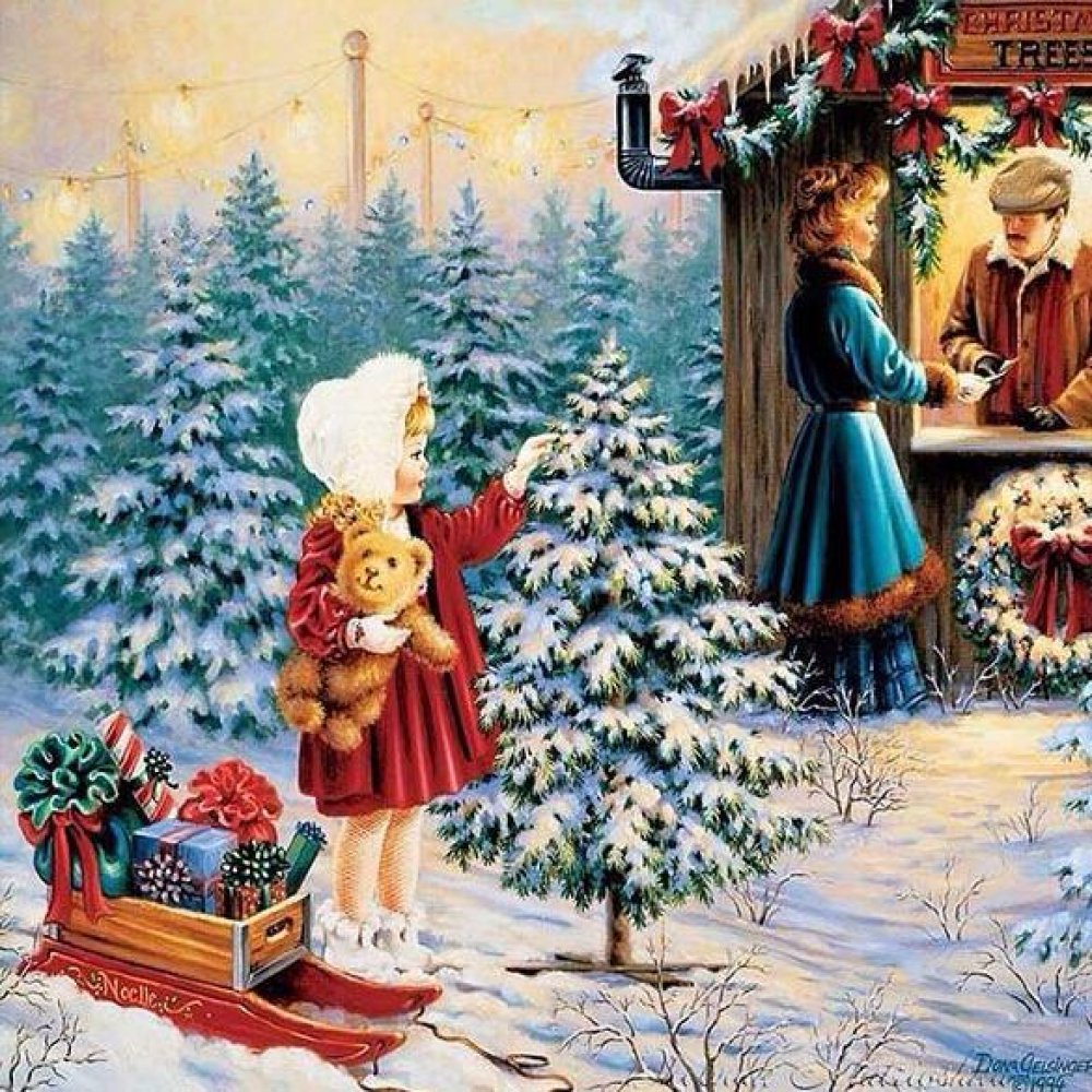 Рождественская открытка рисунок детей